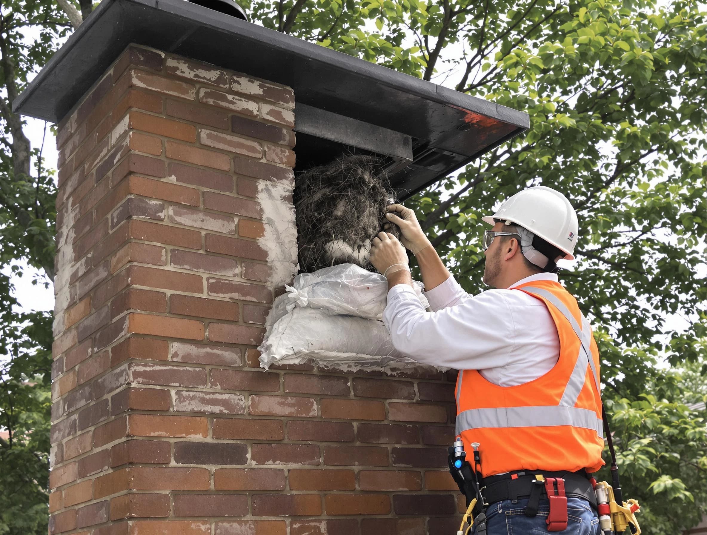 Humane removal of debris and animals by Long Branch Chimney Sweep in Long Branch, NJ