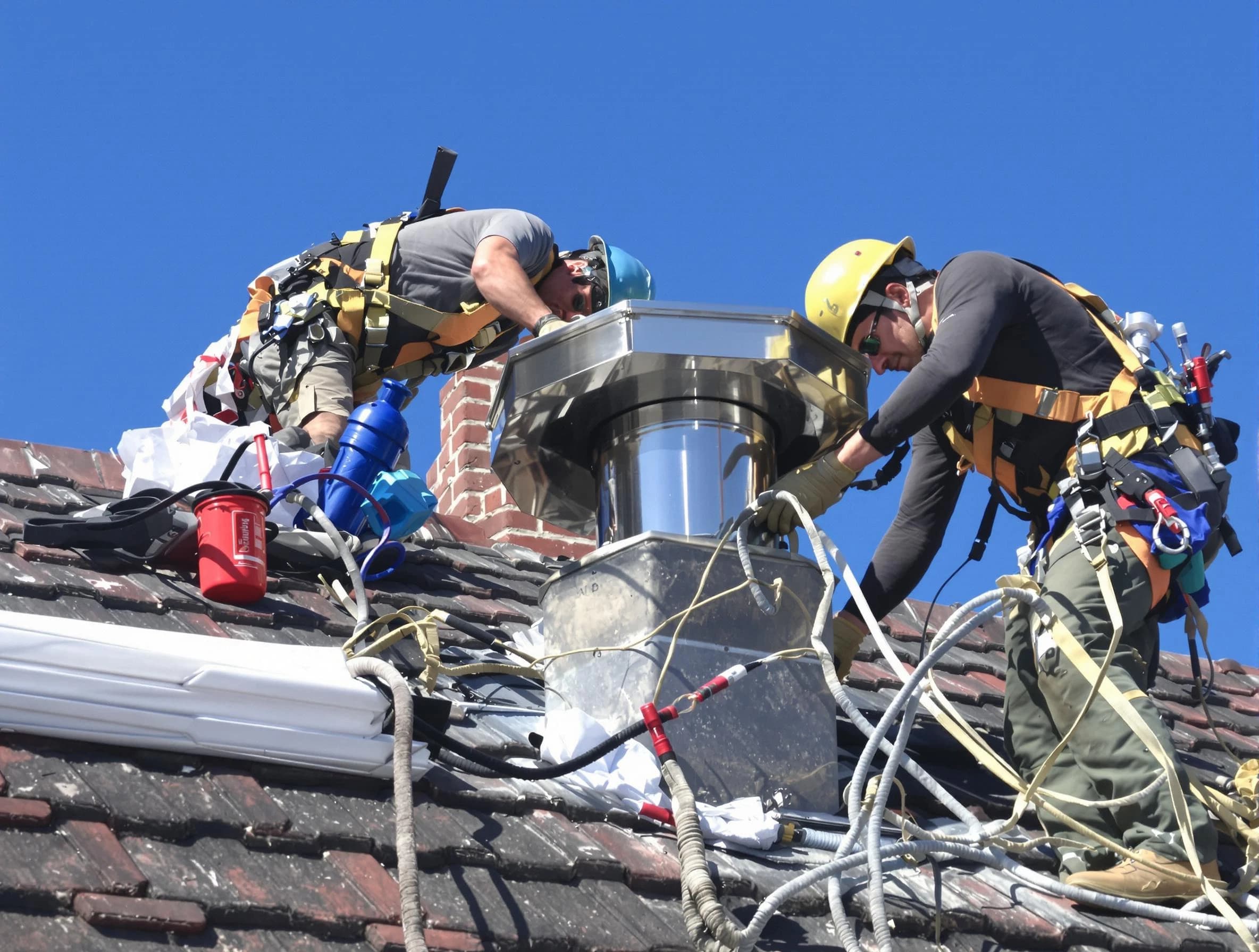 Protective chimney cap installed by Long Branch Chimney Sweep in Long Branch, NJ