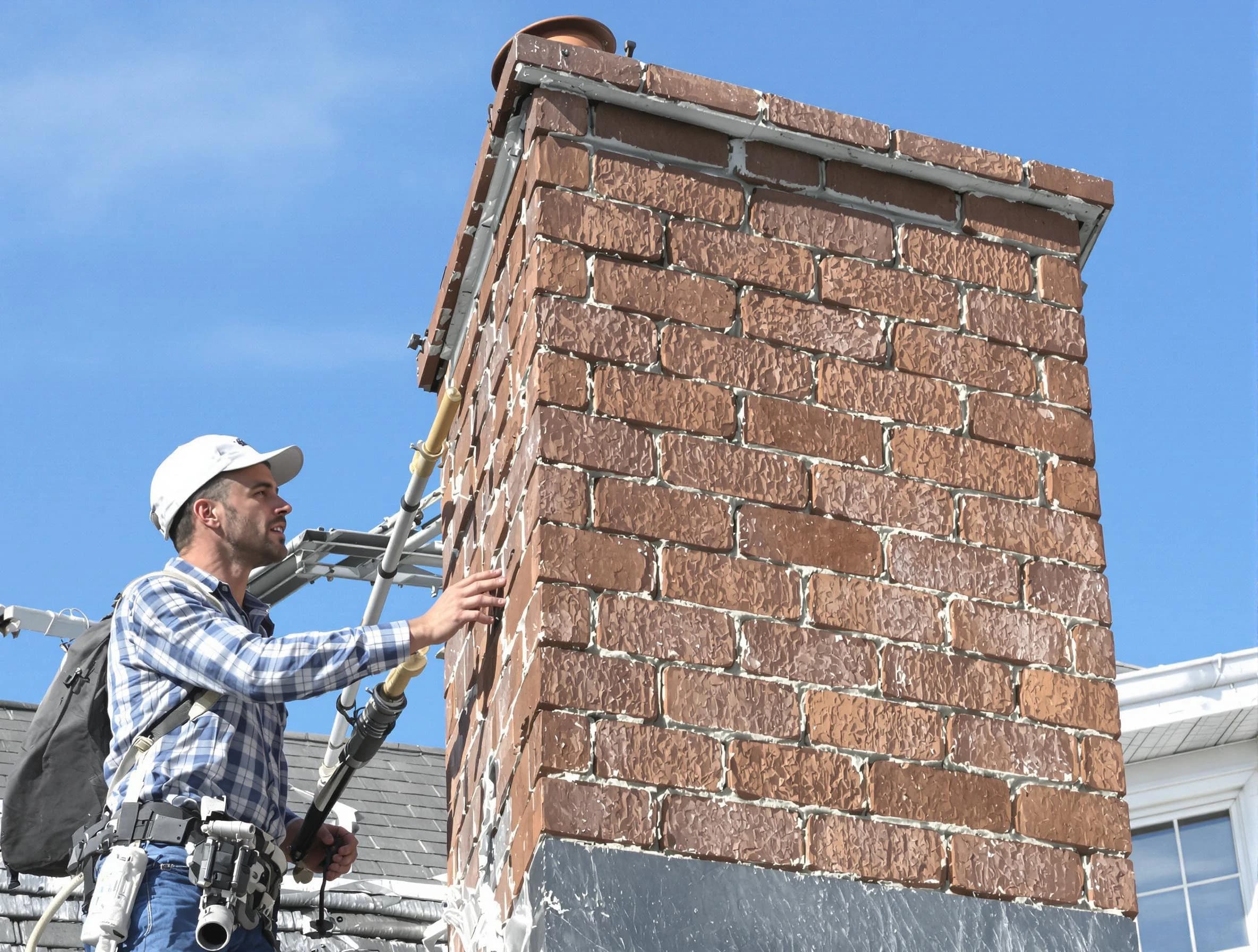 Brickwork for a chimney rebuild by Long Branch Chimney Sweep in Long Branch, NJ