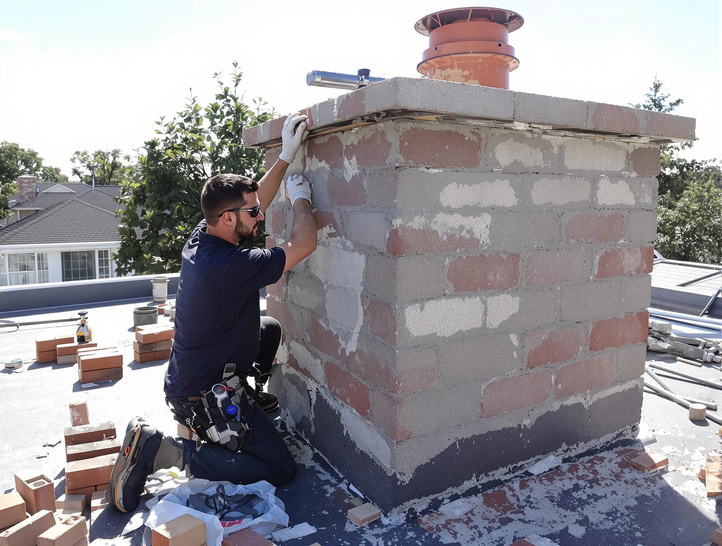 Advanced chimney repair process by Long Branch Chimney Sweep in Long Branch, NJ