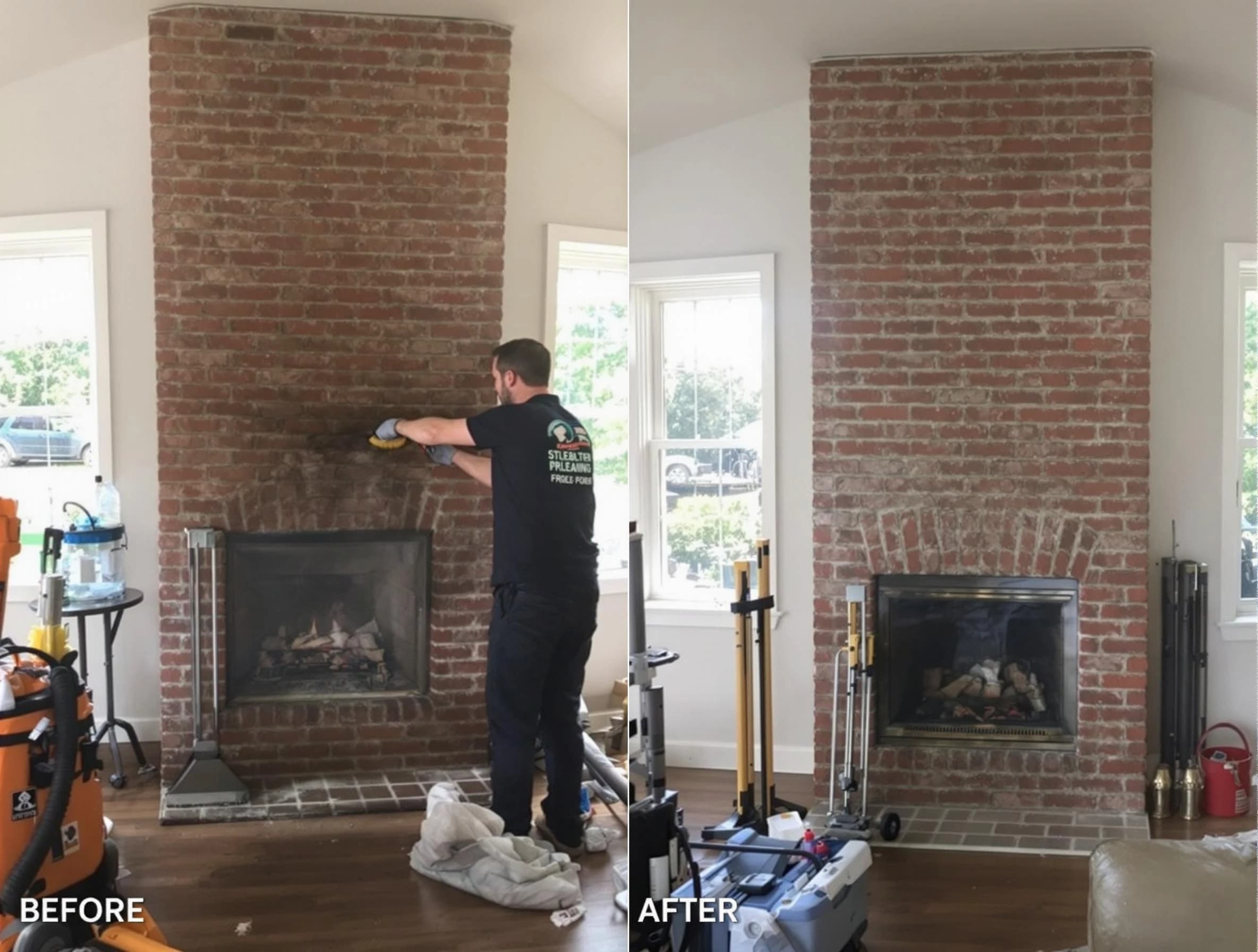 Finished chimney sweeping service by Long Branch Chimney Sweep in Long Branch, NJ