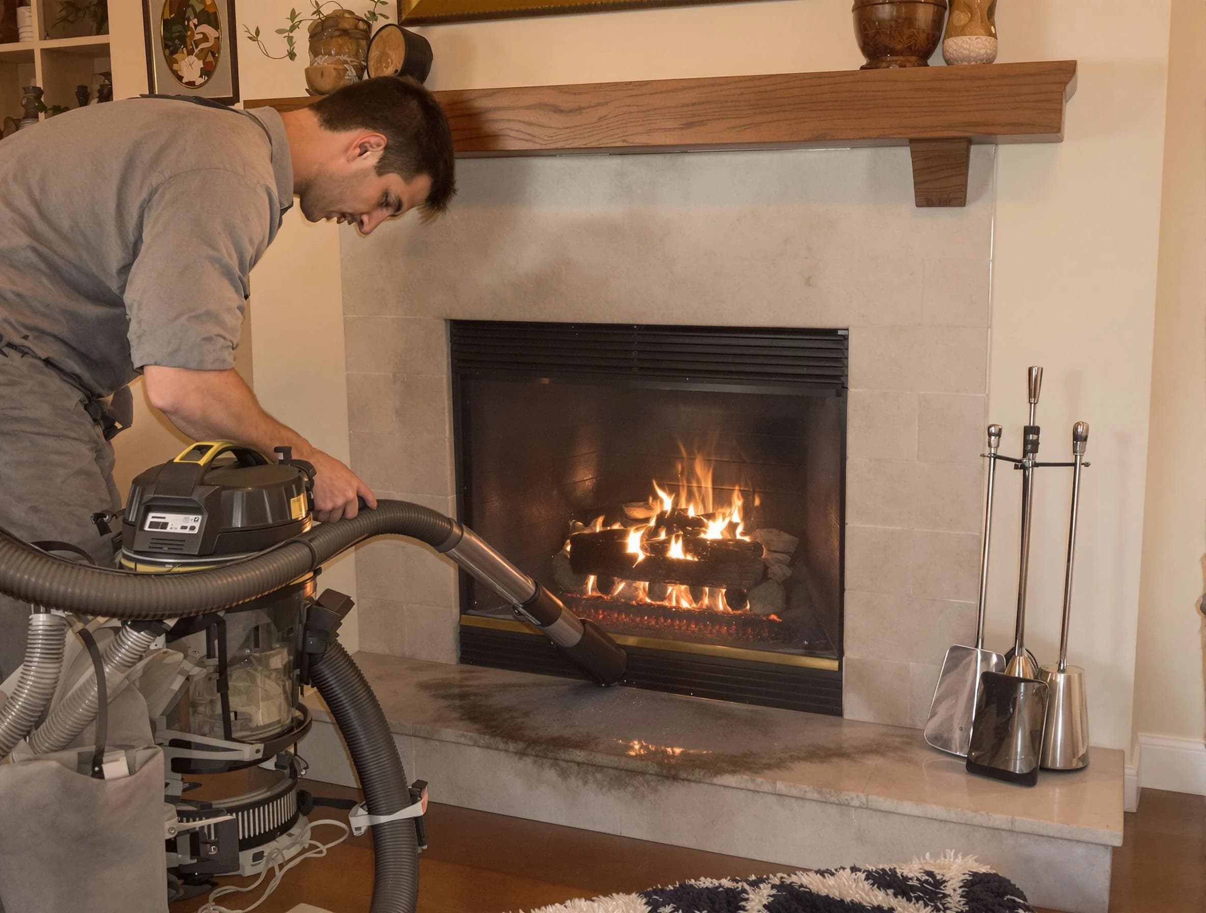 Routine fireplace upkeep by Long Branch Chimney Sweep in Long Branch, NJ