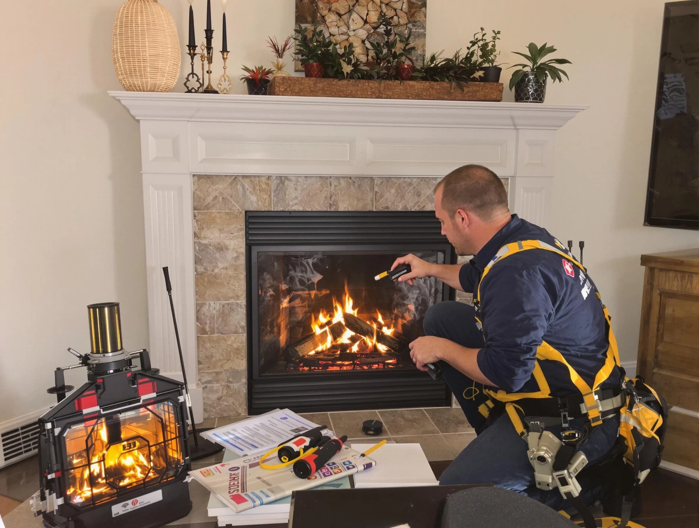 Safety-focused fireplace inspection by Long Branch Chimney Sweep in Long Branch, NJ